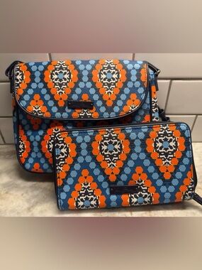 Vera Bradley Marrakesh Beads Crossbody Purse W/Wallet Wristlet Women's Handbag